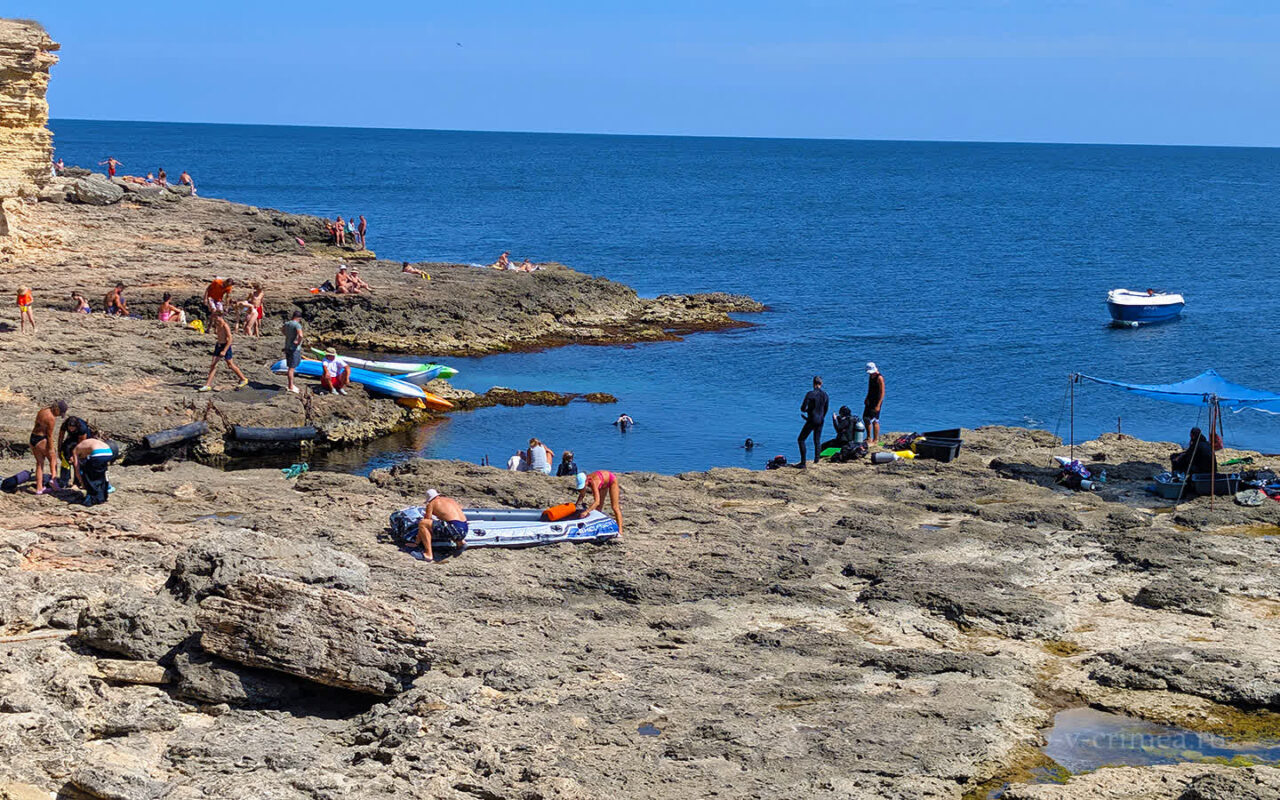Бухта Любви Тарханкут пляж море отдых Крым