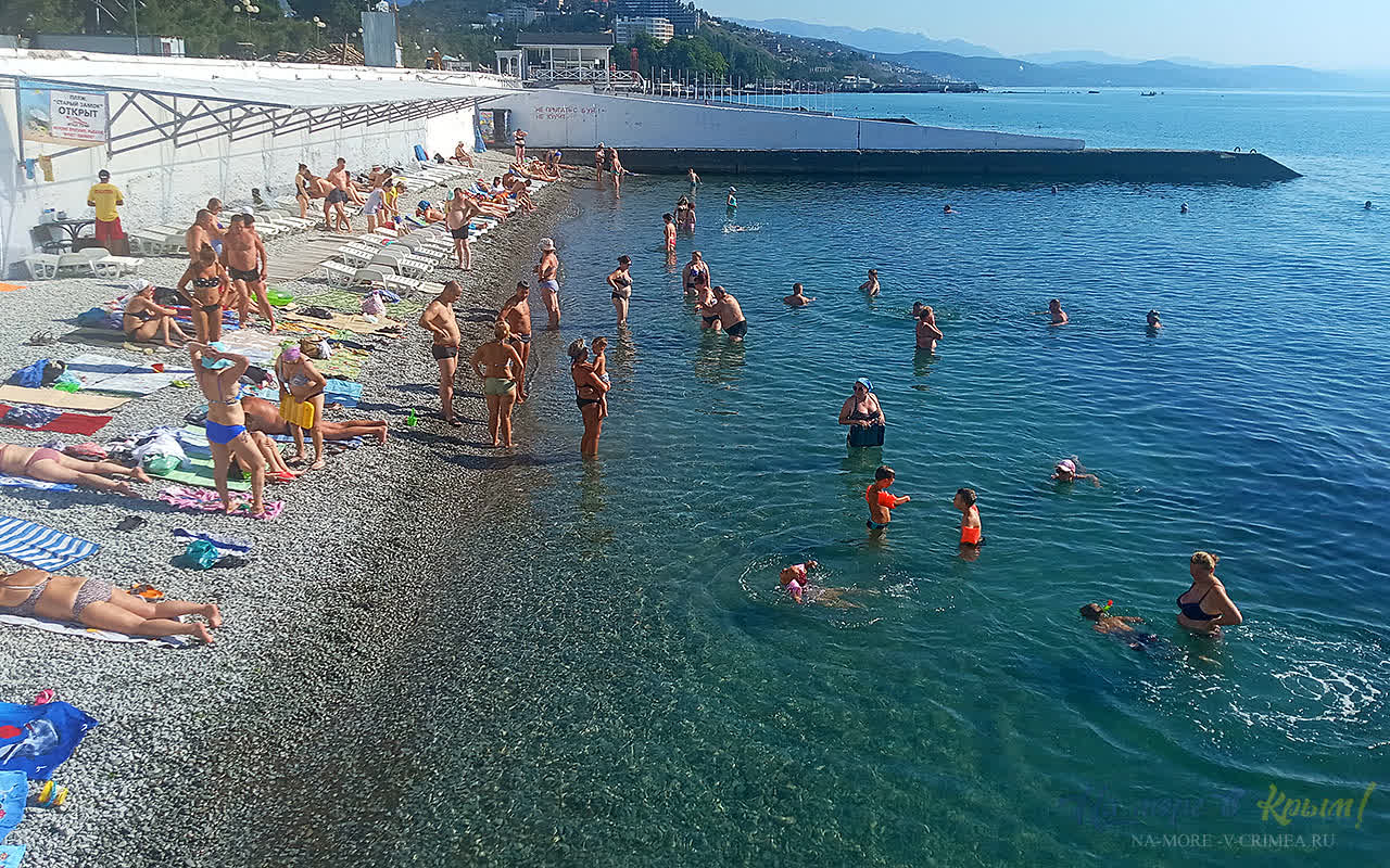 Крым Алушта отдых пляжи